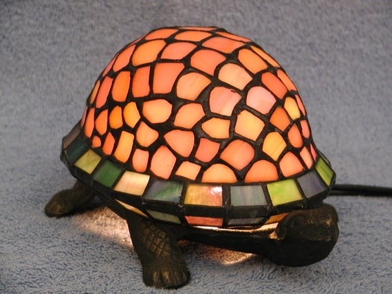 Reserved stained glass turtle lamp tiffany by