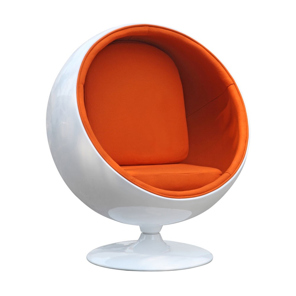 Sd112 round pod swivel ball chair in orange city schemes