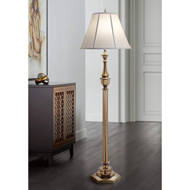 Stiffel redondo antique brass floor lamp 1x452 lamps plus