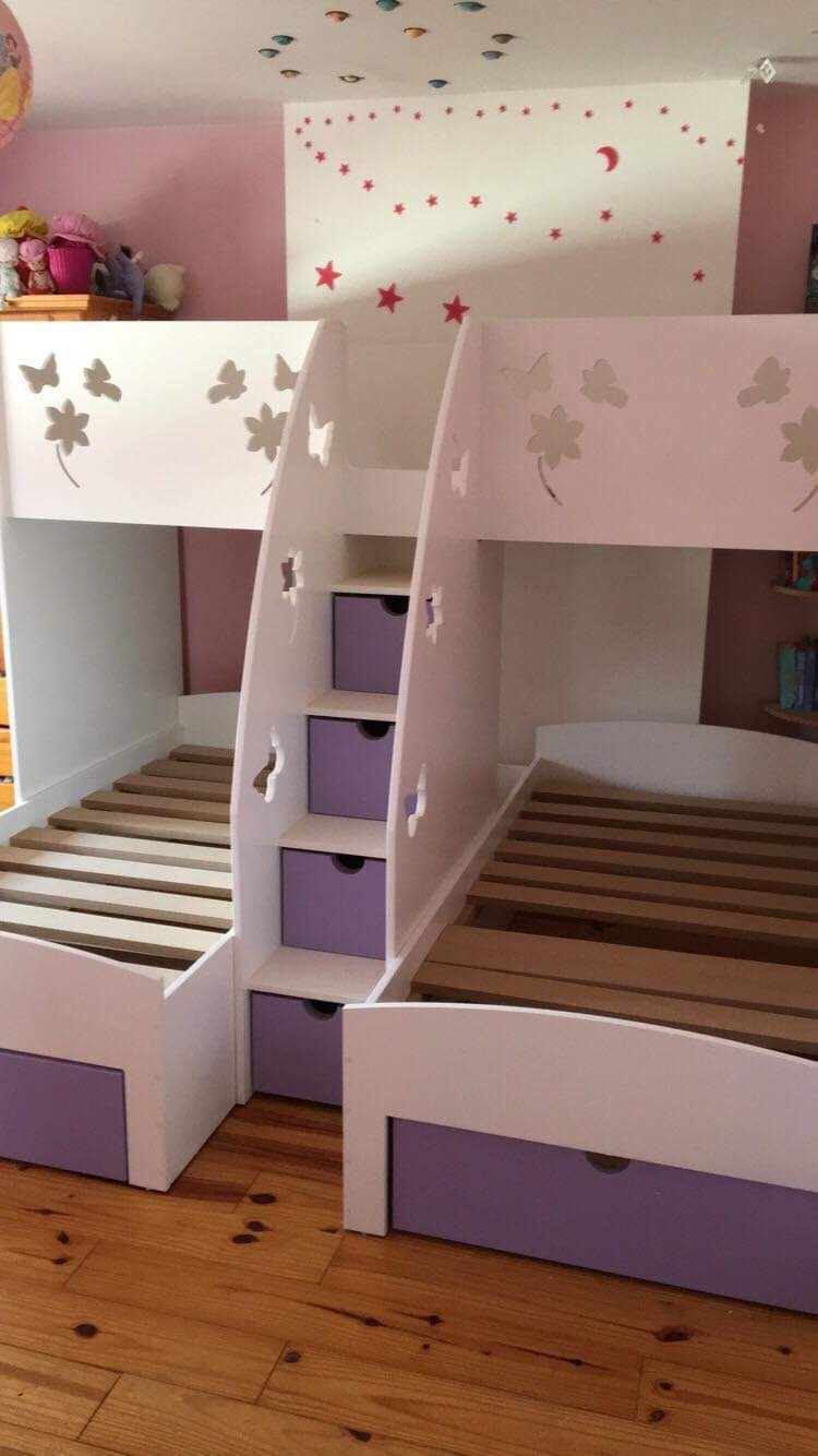 Triple bunk bed with stairs 2020
