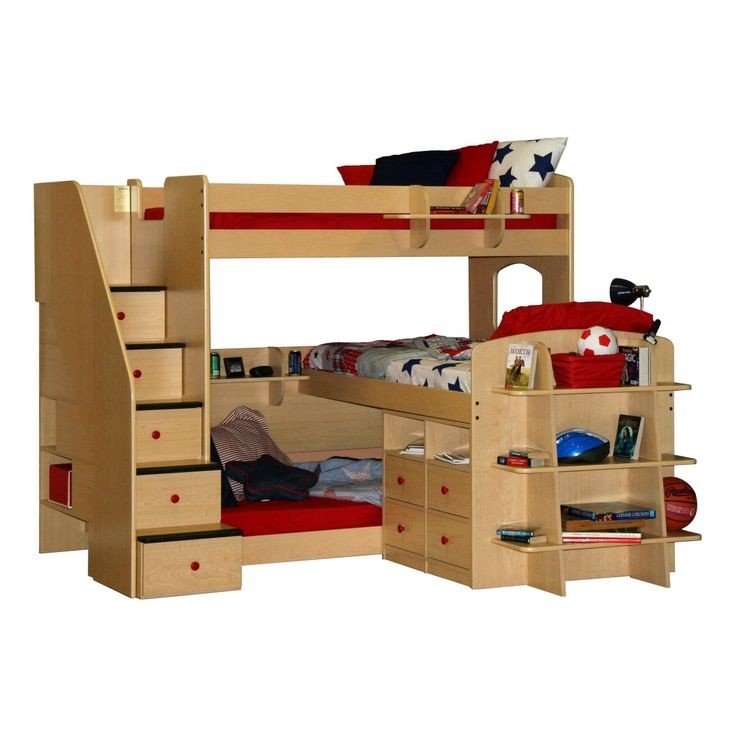 Triple bunk beds bunk bed with desk triple bunk beds