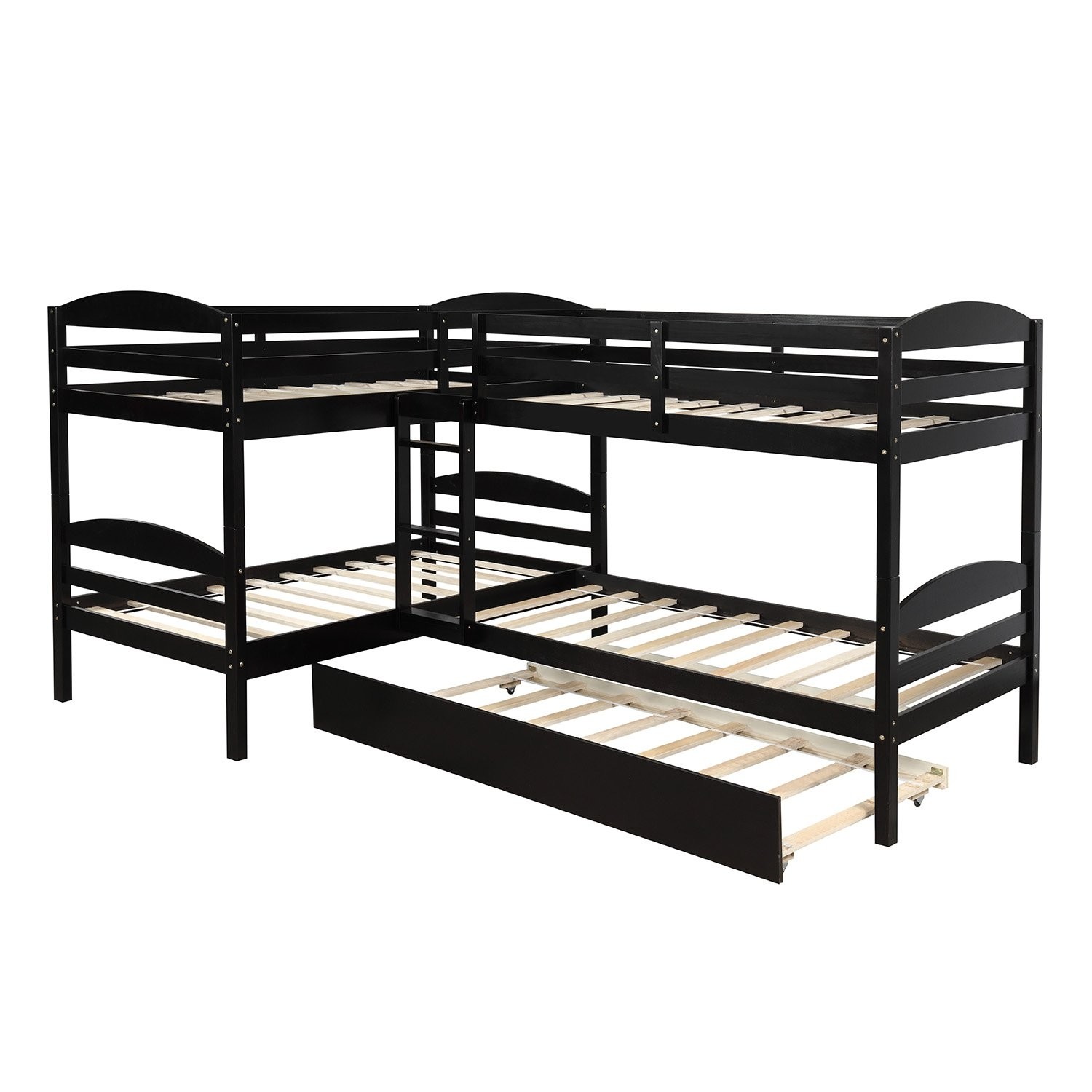 Twin l shaped bunk bed with trundle cool toddler beds