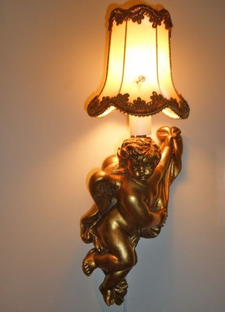 Vintage french angel lamp lamp table lamp home decor