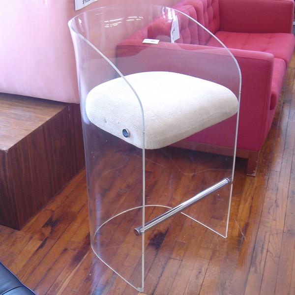 Vladimir kagan style lucite bar stool 1970 ebay