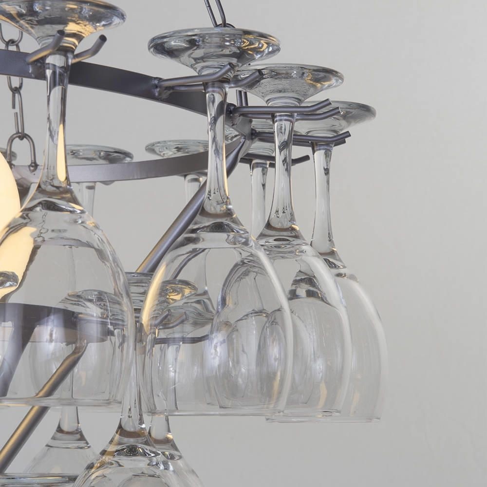 Wine glass chandelier 3 tier in silver from litecraft 2