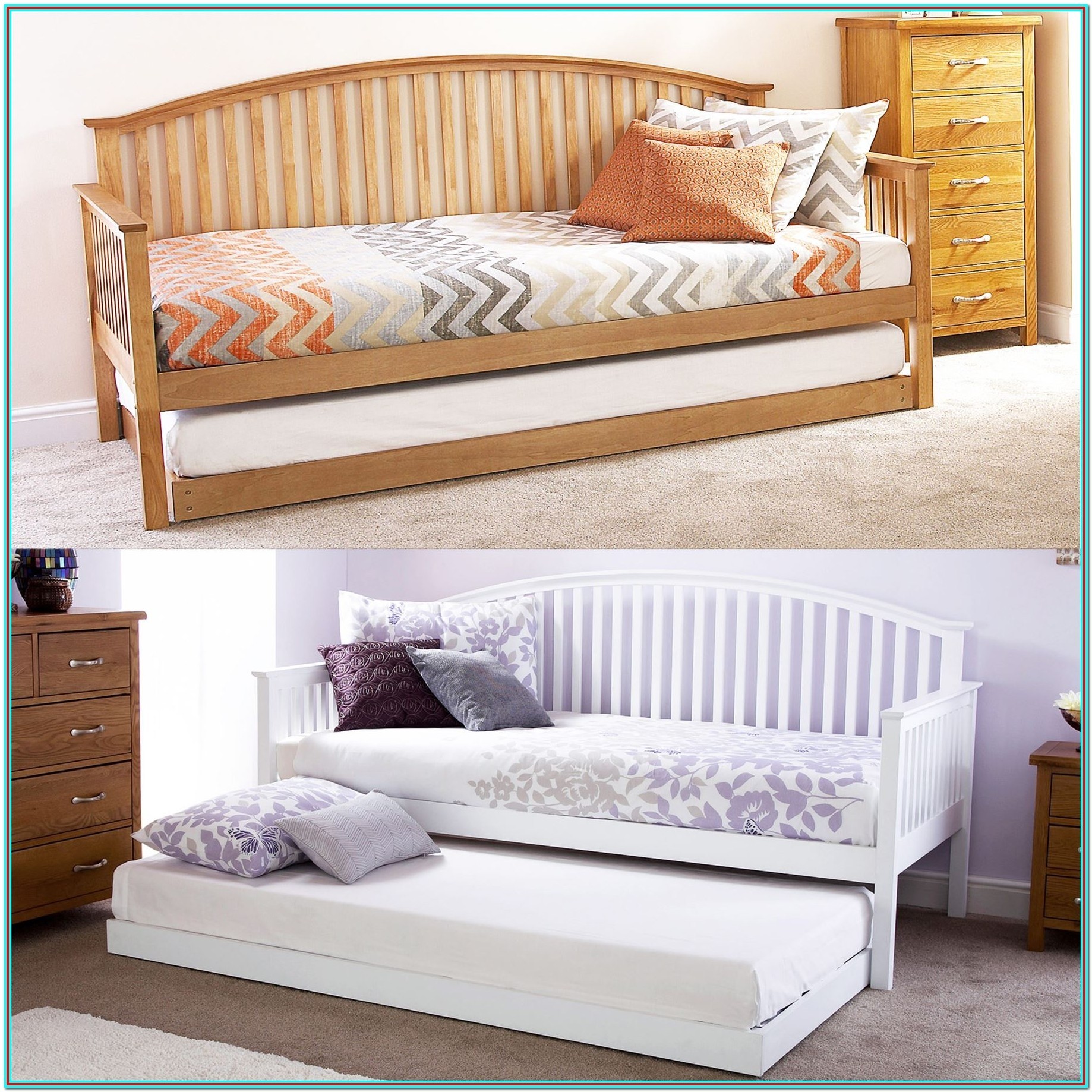 Wooden daybed with trundle uk bedroom home decorating