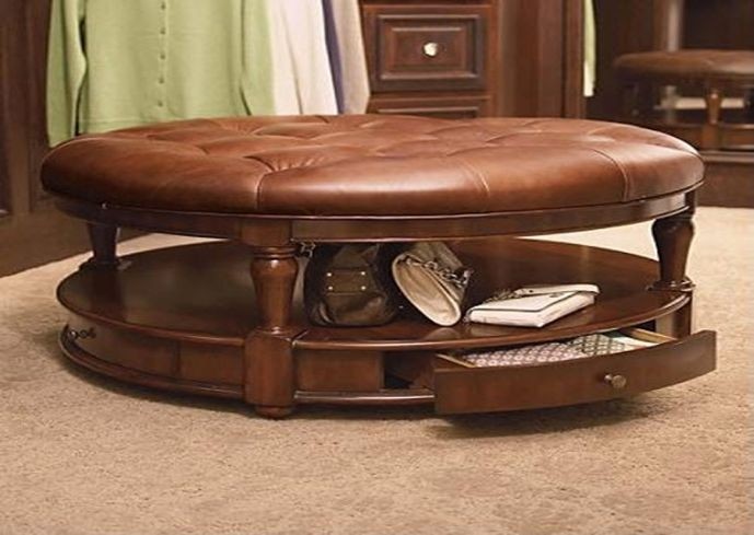 10 photos round leather coffee tables with storage