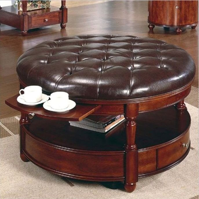 12 round leather ottoman coffee table inspiration