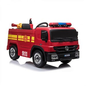 12v battery operated fire truck rechargeable ride on toy