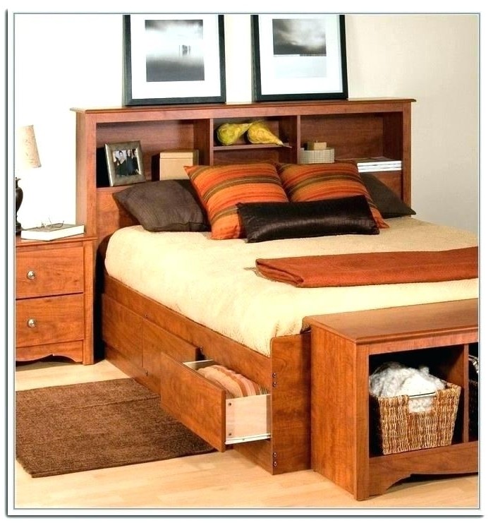 15 best full size storage bed with bookcases headboard 3