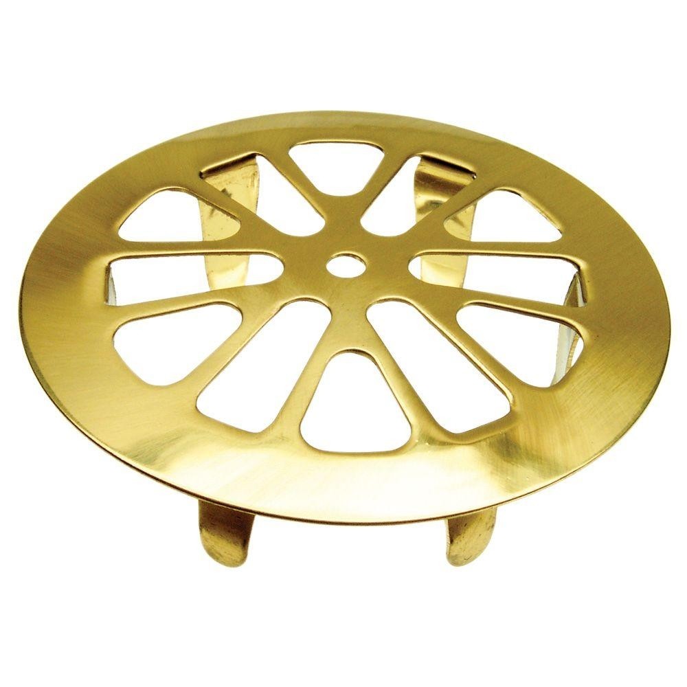 2 in snap in tub strainer in polished brass 88928
