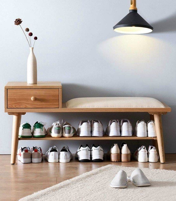20 chic and practical entryway benches living in a shoebox