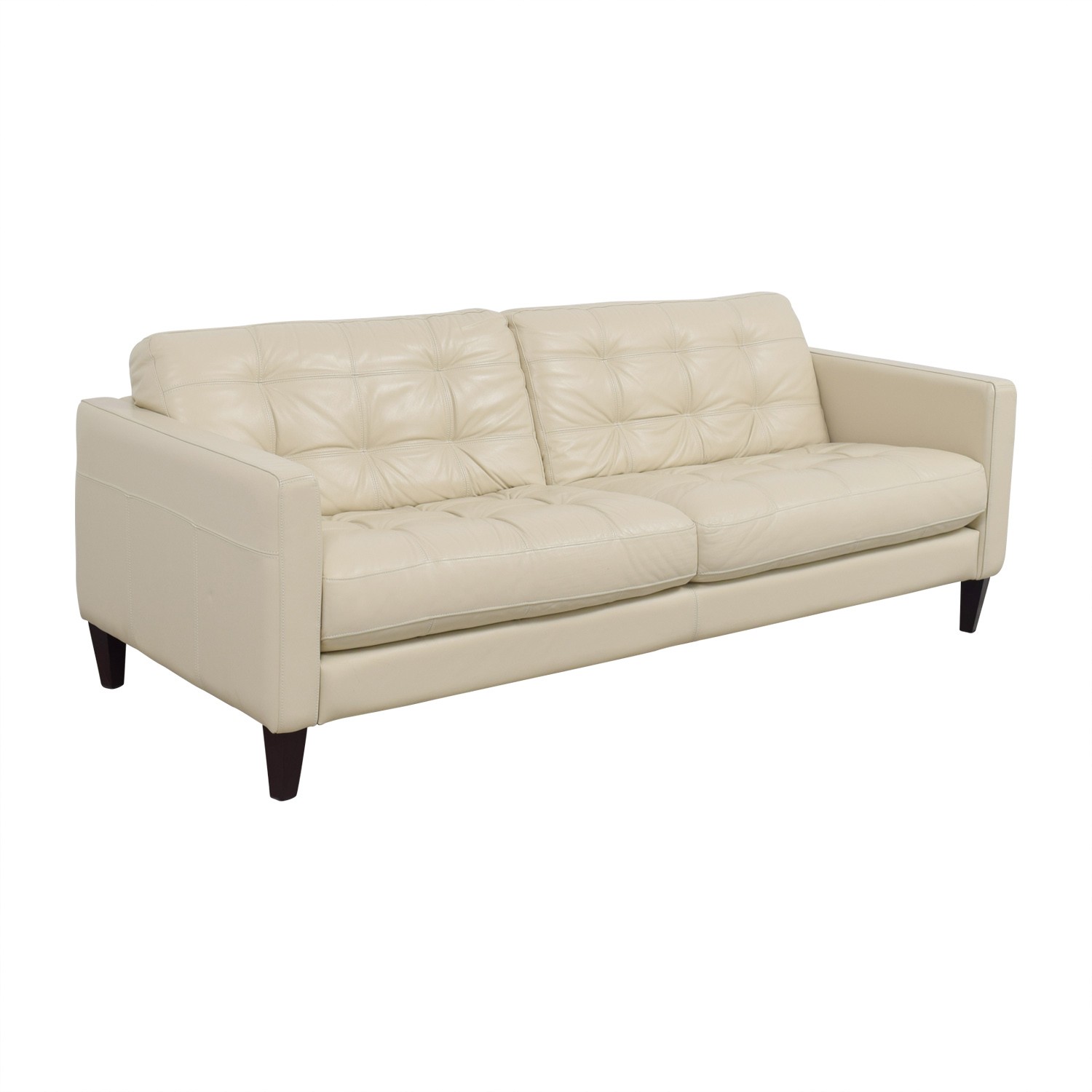48 off macys macys white leather tufted sofa sofas