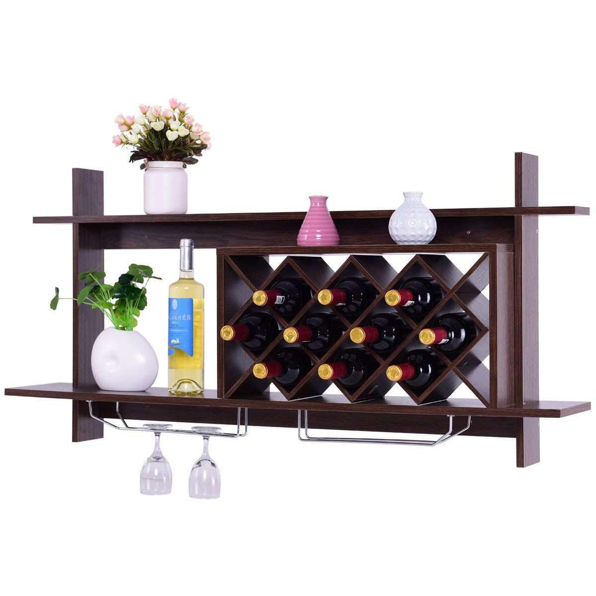94 reference of wine glass rack hanging wall mounted in