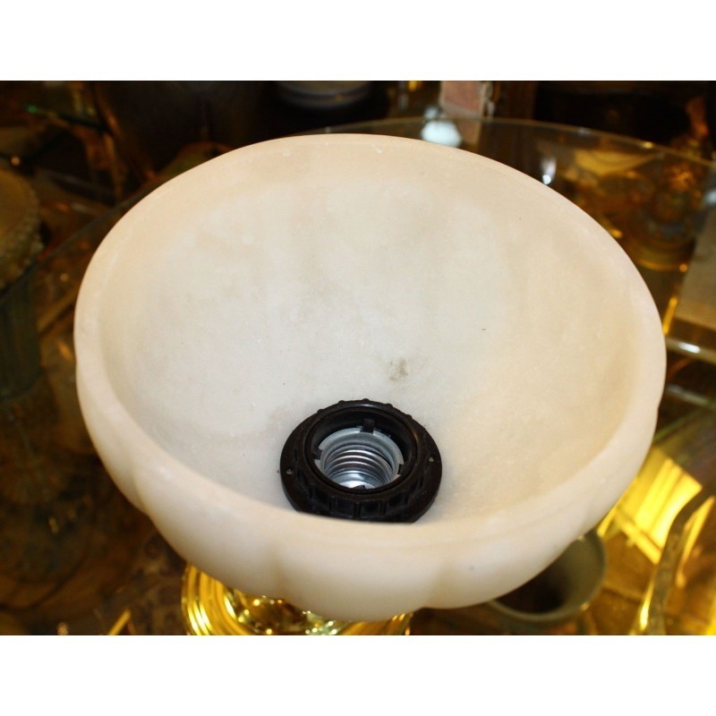 Alabaster glass shade accent table lamp the light switch 3