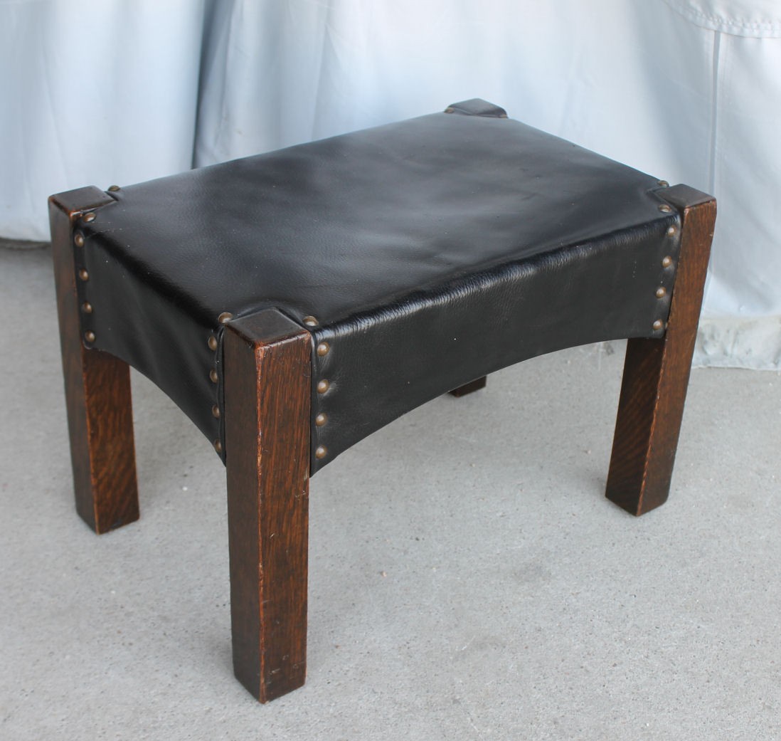 Bargain johns antiques antique mission oak footstool