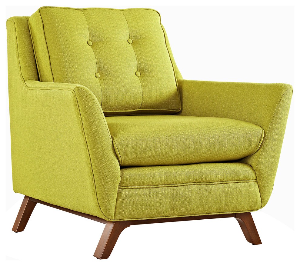 Beguile fabric armchair lime green midcentury