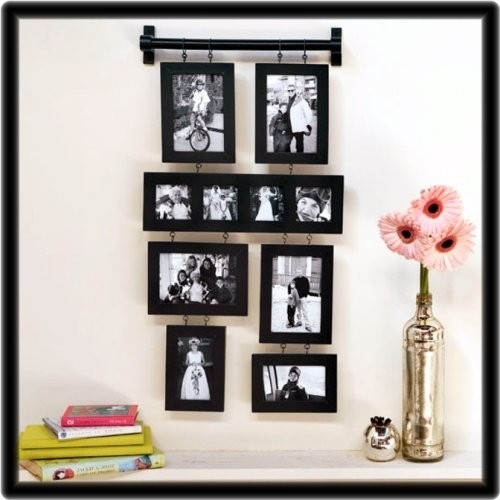 Black family wall hanging photo collage 2