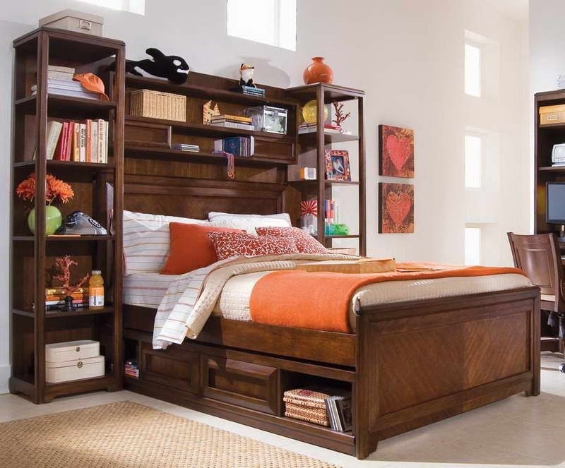 Bookcase headboards for full size beds bookcase bed