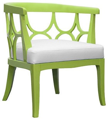 Campbell barrel back lacquer chair lime green armchairs