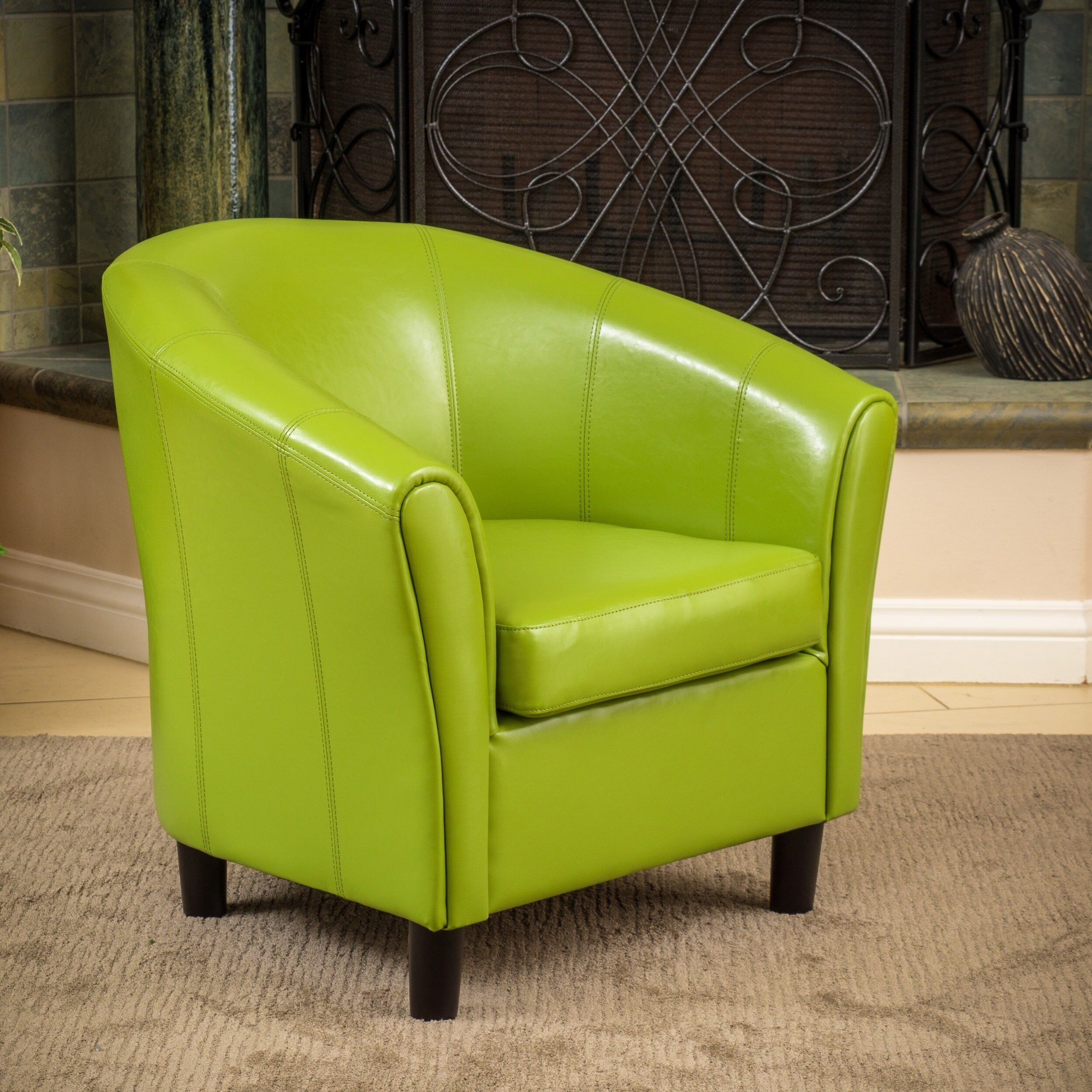 Christopher knight home sherri lime green bonded leather