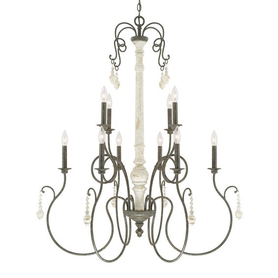 Classic french country chandelier large shades of light