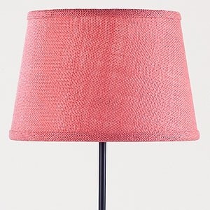 Coral burlap accent lamp shade lighting home decor