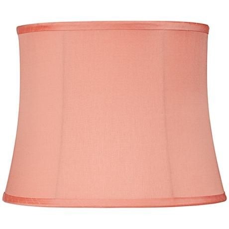 Coral peach softback drum lamp shade 12x14x11 spider