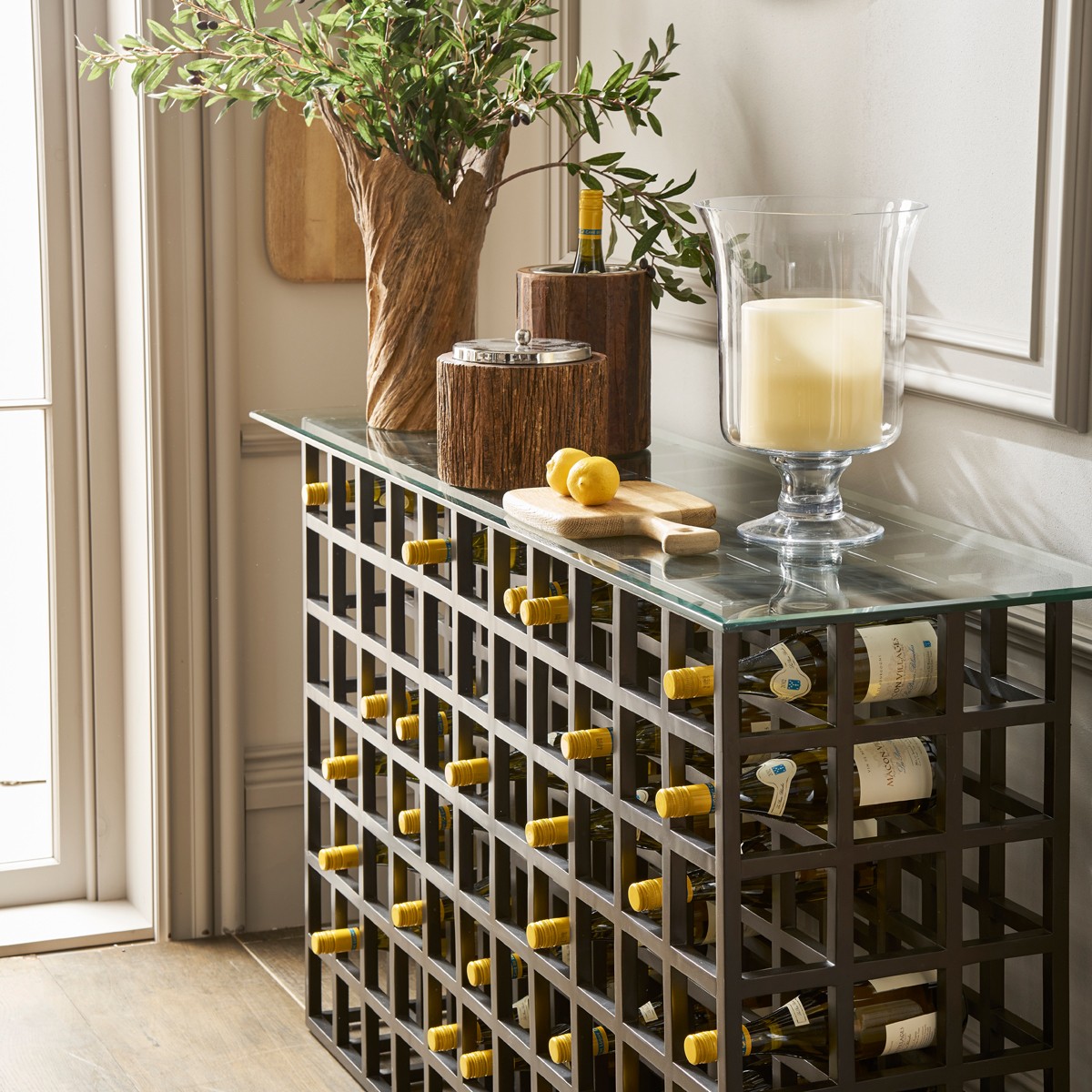 Cricova wine rack console table black