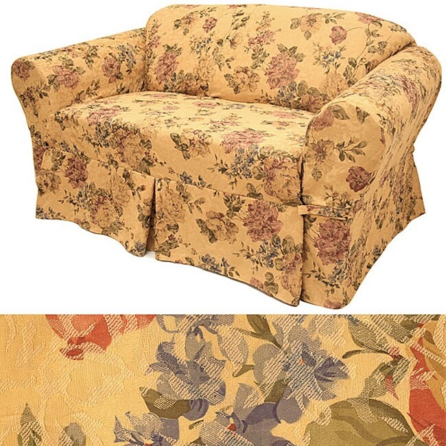 Damask floral sofa slipcover free shipping today