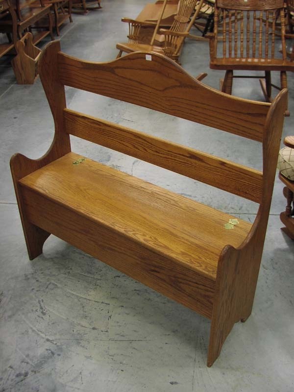 Deacon bench storage normans handcrafted furniture