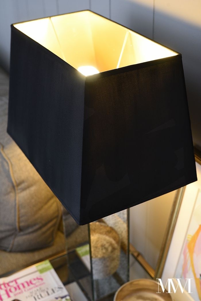 Diy black painted lampshade with gold liner monica wants it