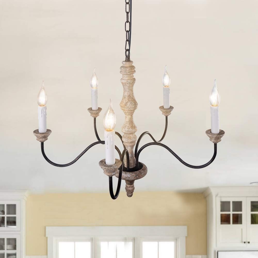 Edislive 5 light chandeliers shades french country shabby
