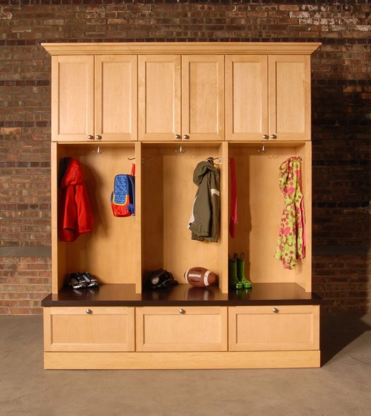 Fabulous locker for kids room wooden classic style design