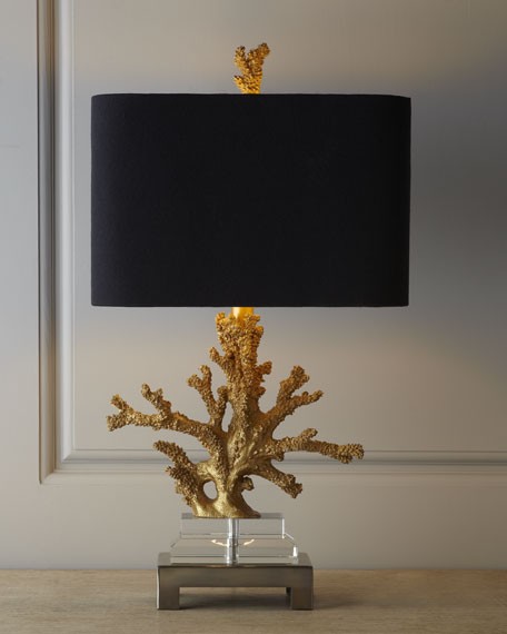 Gold coral lamp