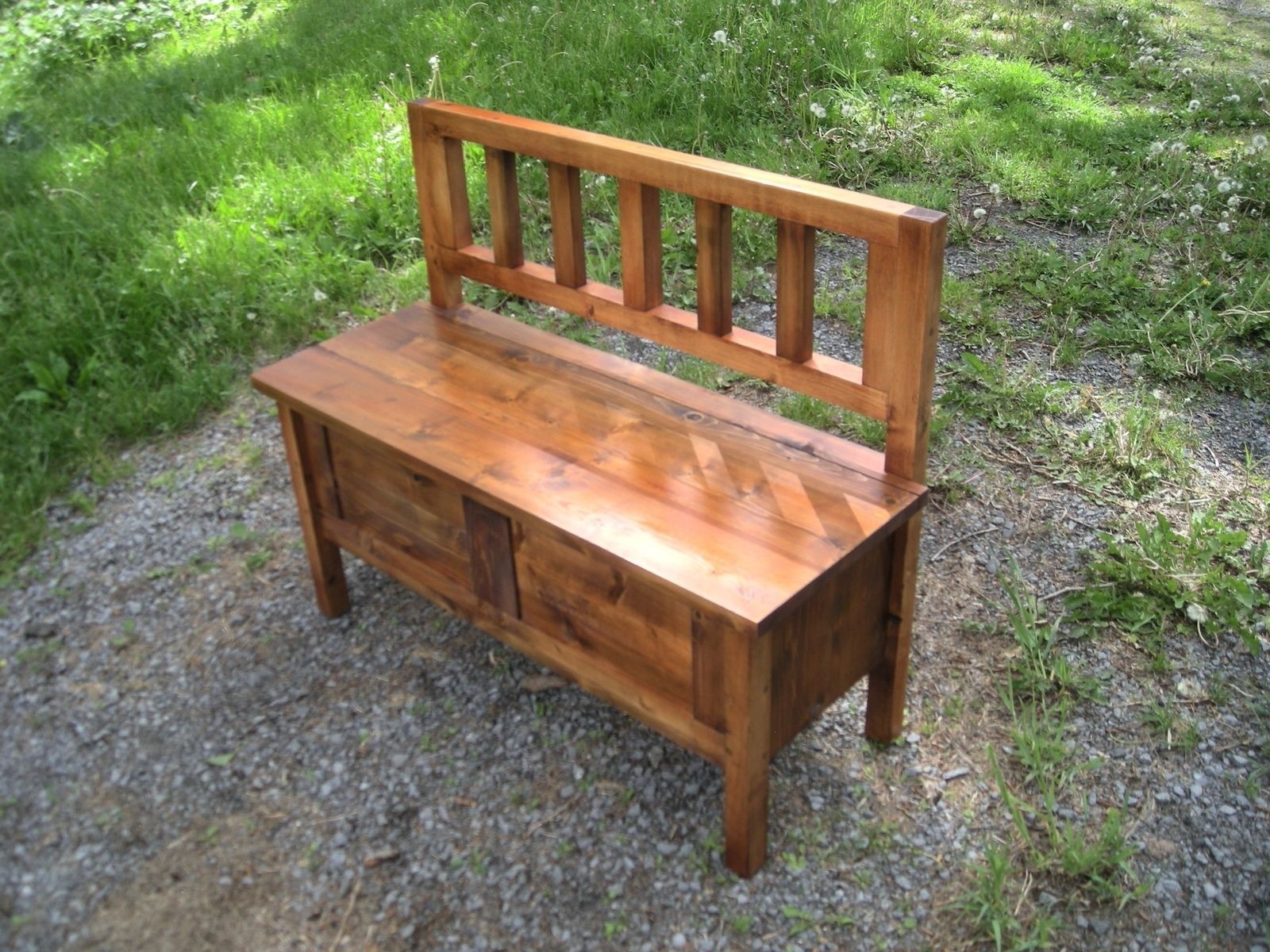 Hand made colonial deacons bench by sand field furniture