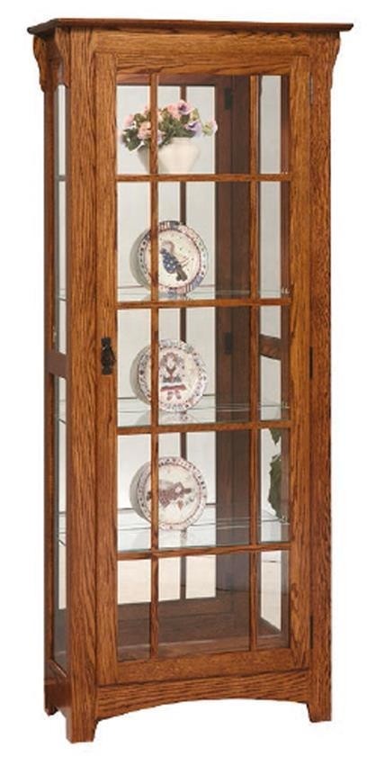 Hardwood mission curio cabinet from dutchcrafters amish 4