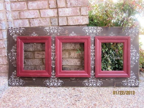 Items similar to triple 8x10 distressed picture frame 2