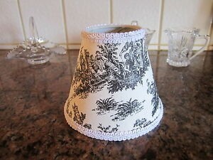 Jamestown black white french country toile pastoral lamp
