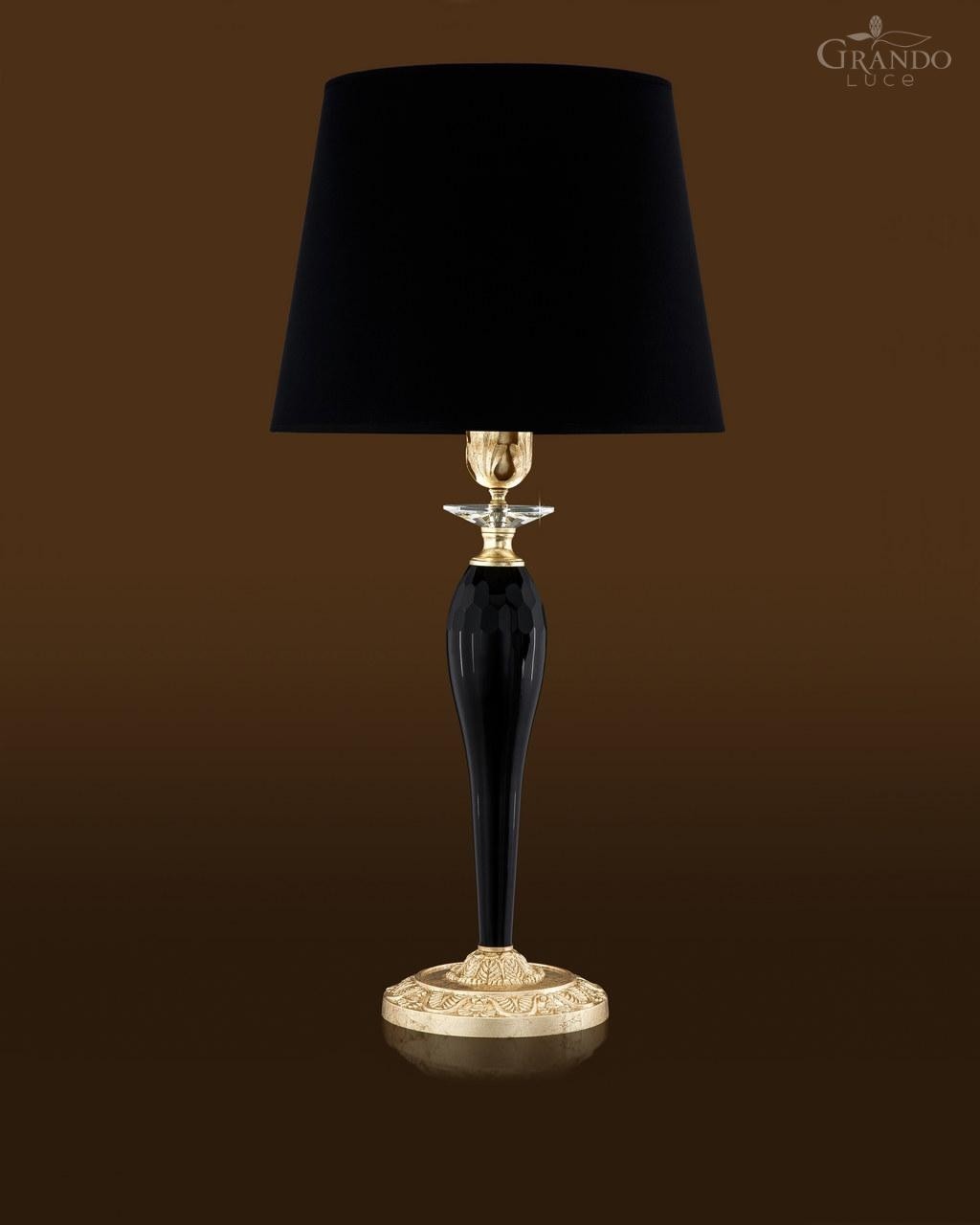 Jet black cotton lampshade with gold lining lamp shades