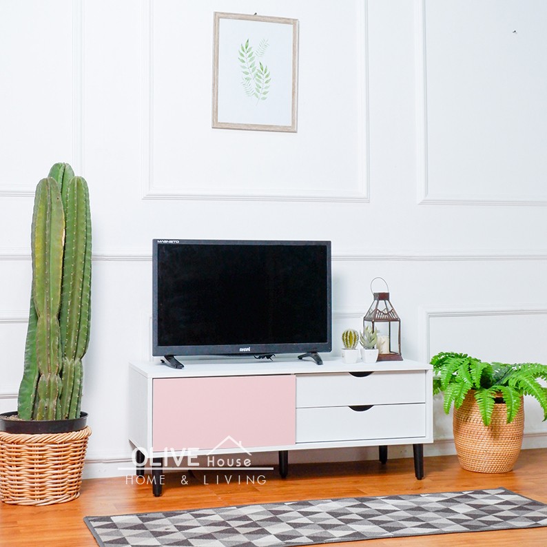 Jual tv stand 1000 pink the olive house