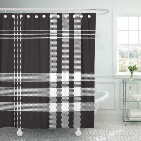 Ksadk flannel black and white check pixel plaid tartan