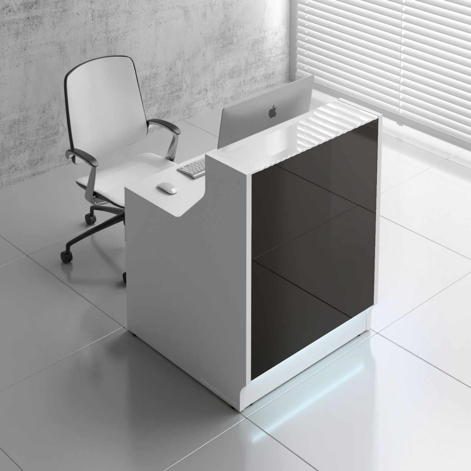 Linea lin13 reception desk black buy online at best price