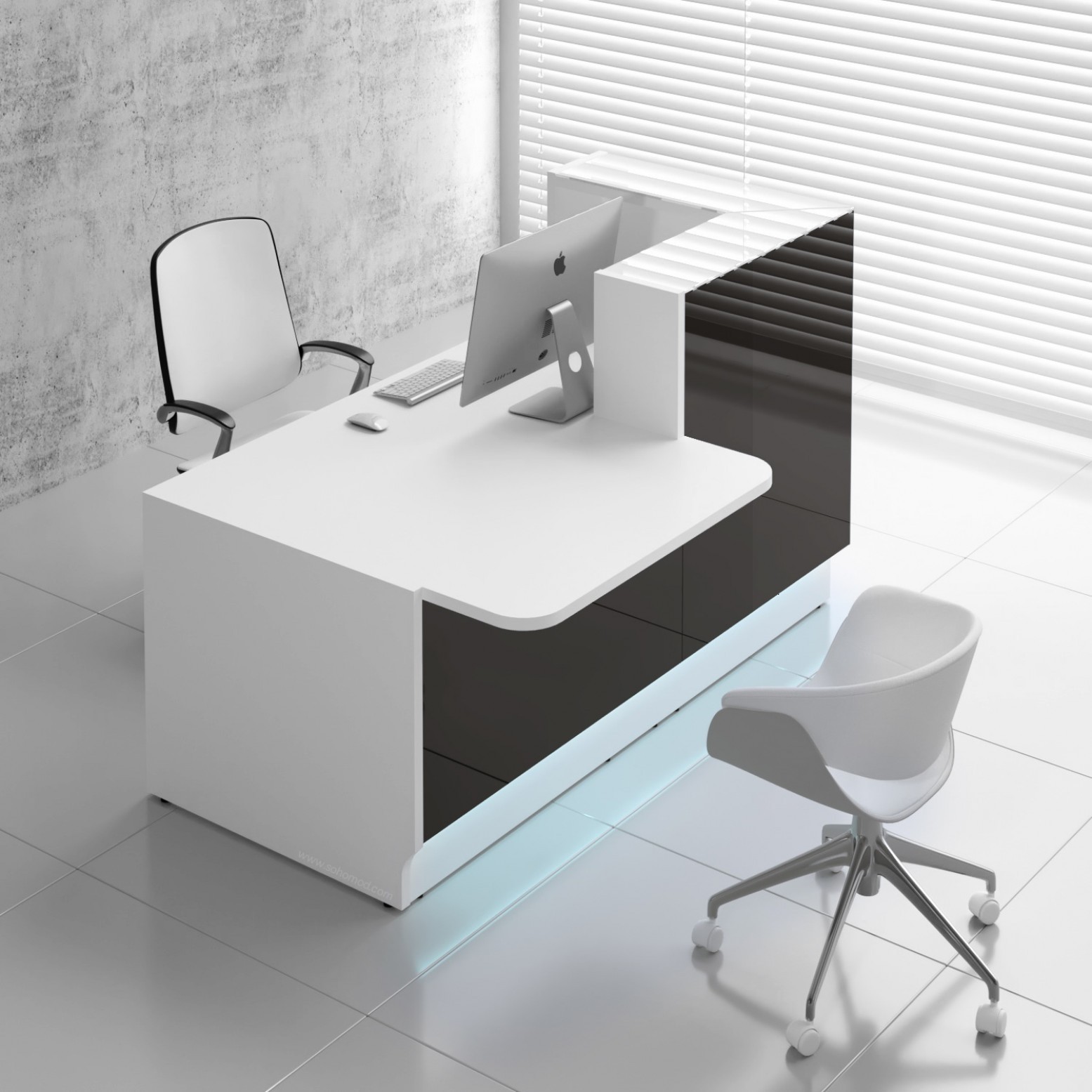 Linea lin29p reception desk black buy online at best price