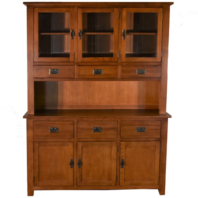 Mission 6 door 6 drawer china cabinet michaels cherry