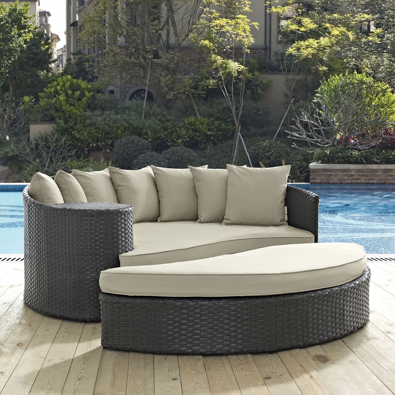 Modway sojourn wicker 2 piece outdoor daybed set outdoor