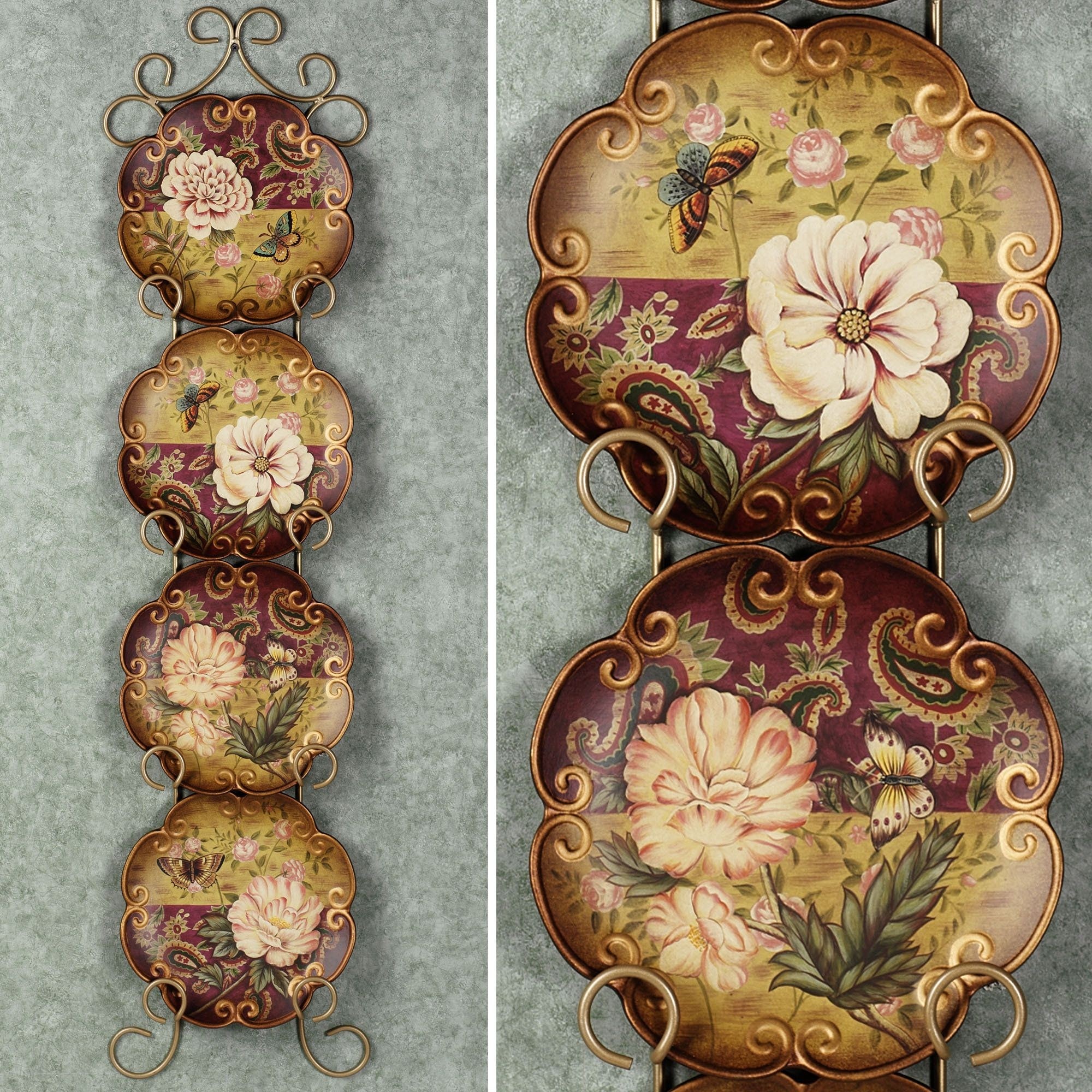 Natures beauty decorative ceramic plate set ceramic decor