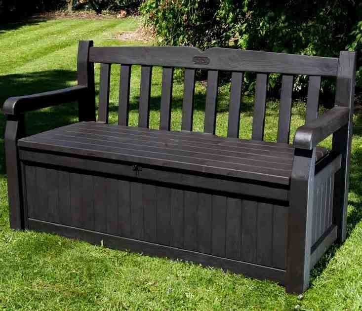 Outdoor wooden storage bench home furniture design