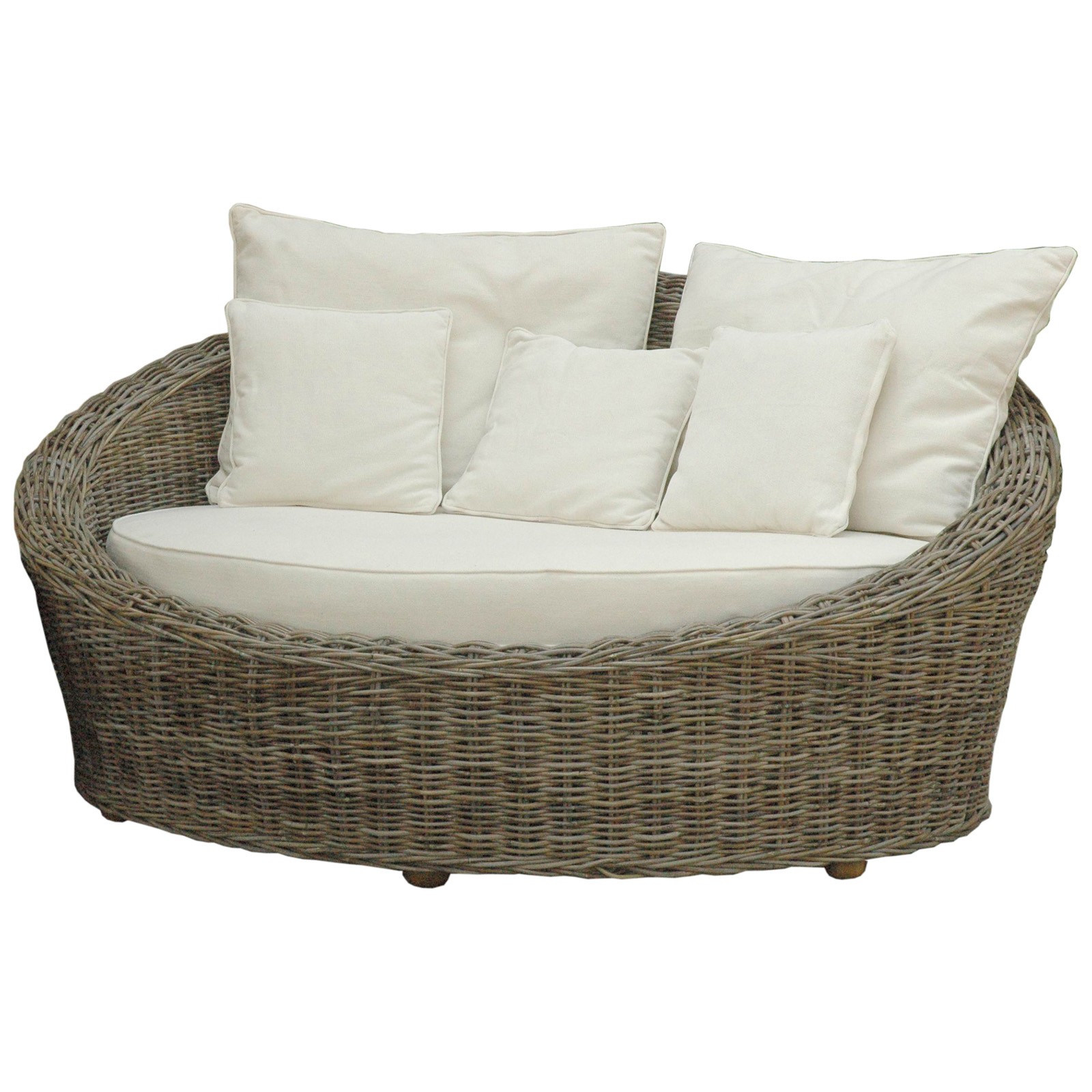 Oval wicker daybed at hayneedle