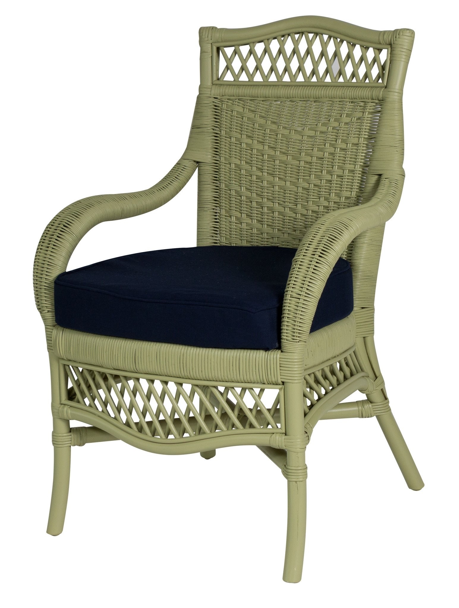Plantation dining arm chair designer wicker by tribor
